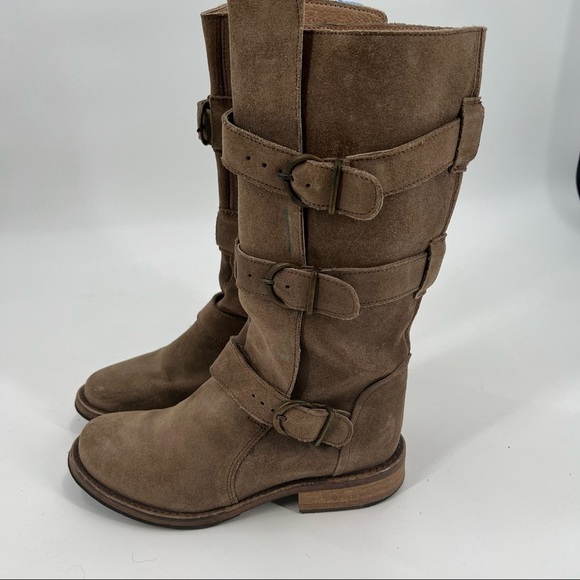STEVE Madden tan suede buckle tall boots size 6.5 - Picture 6 of 9